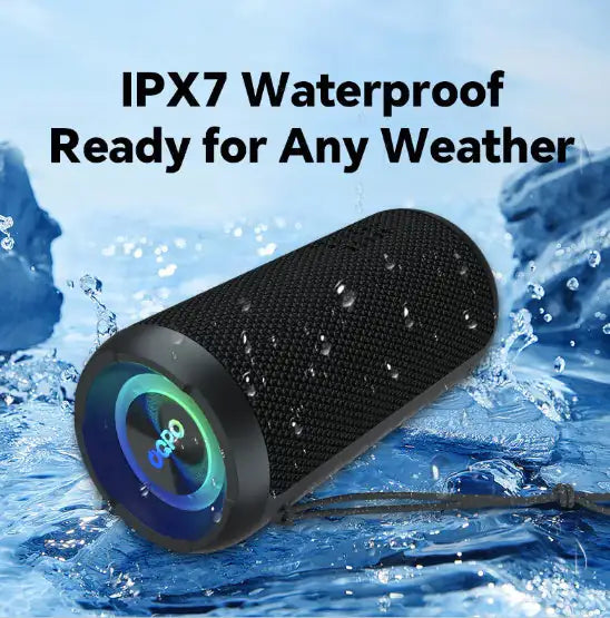 Bocina Portátil IPX7 – Sonido Potente y Resistente al Agua